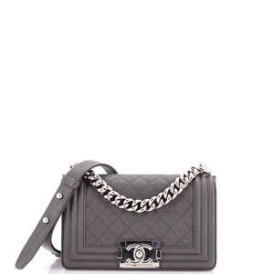 Chanel Small Boy Flap Bag Quilted Caviar